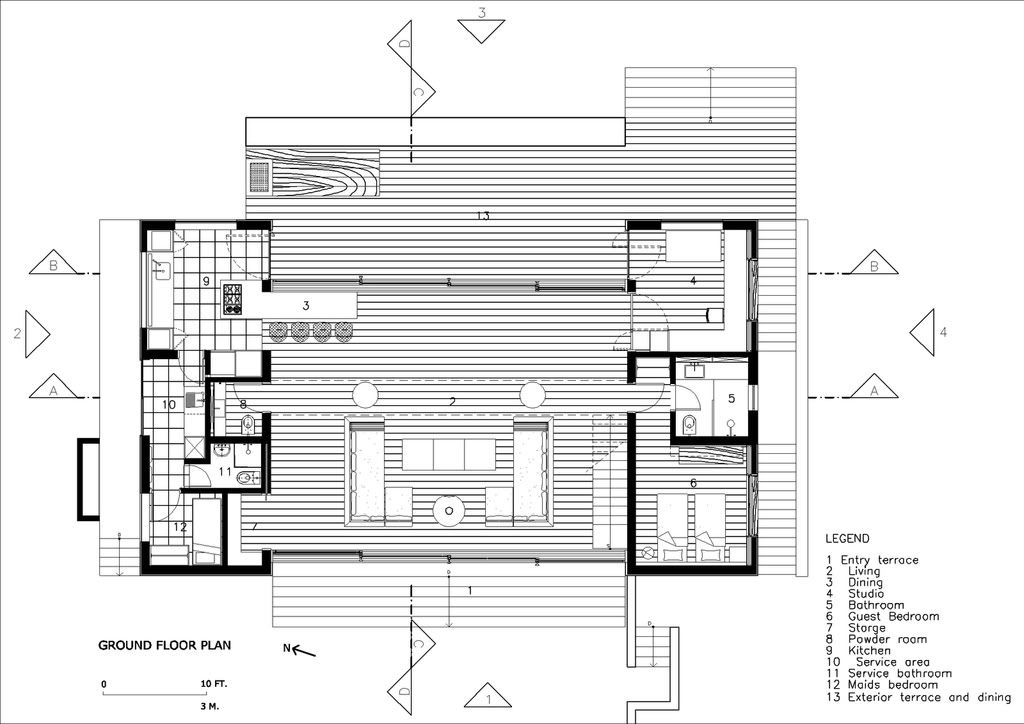 House in Iporanga, Ground floor plan