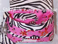Hot Pink, Flowers and Zebra Fabric DS Case