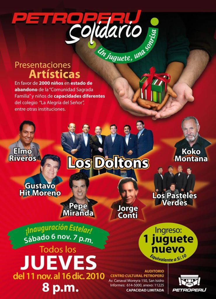 Petro Perú,Doltons,Dolton's,solidario. solidaridad,kike goya,kike,goya,koko montana,elmo rivero,pasteles verdes,los pasteles,los pasteles verdes,gustavo hit moreno,pepe miranda,ceasar conti