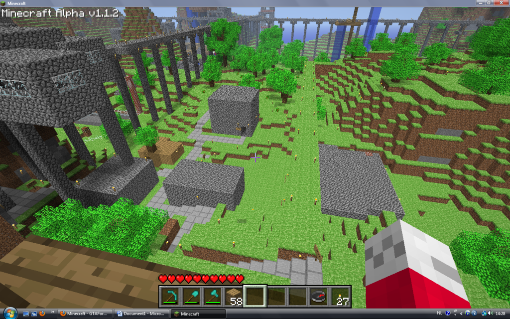 Minecraftzichtvanuitnieuweboomhut.png