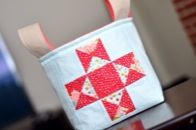 Beautiful Patchwork Quilted Basket 