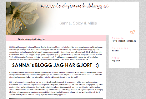 Sannas bloggdesign