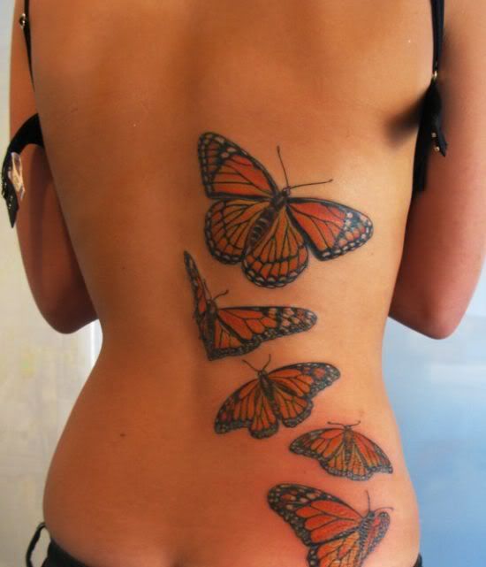 butterflies tattoos. monarch utterfly tattoos.
