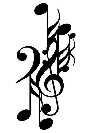 musical notes clip art. music note tattoos.