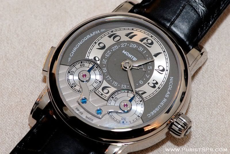 watch with dials for timekeeping and stopwatch