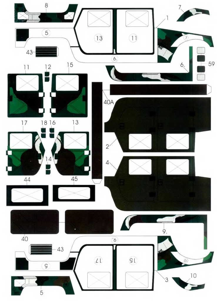 Maquetas de papel de Jeep y Hummer Maquetas de papel de Jeep y Hummer