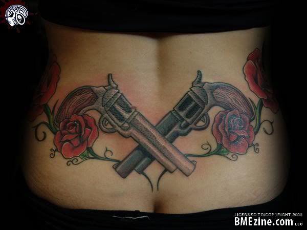 guns and roses tattoos designs