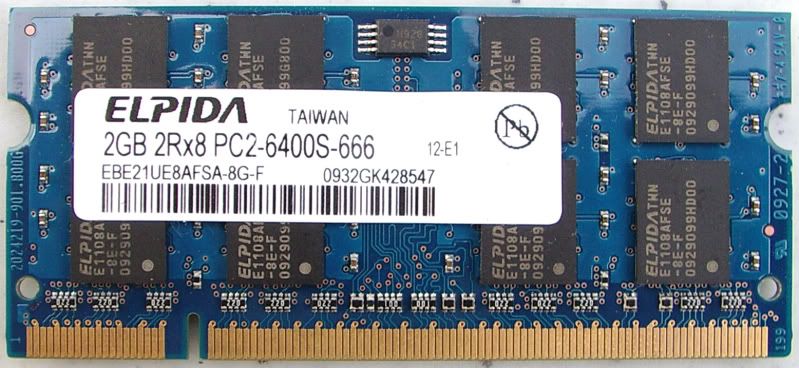 Elpida 2GB 2Rx8 PC2-6400S-666 Memory Pictures, Images & Photos ...