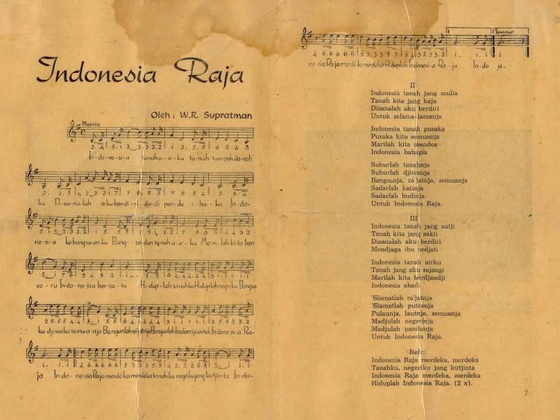 Naskah Asli lagu Indonesia Raya