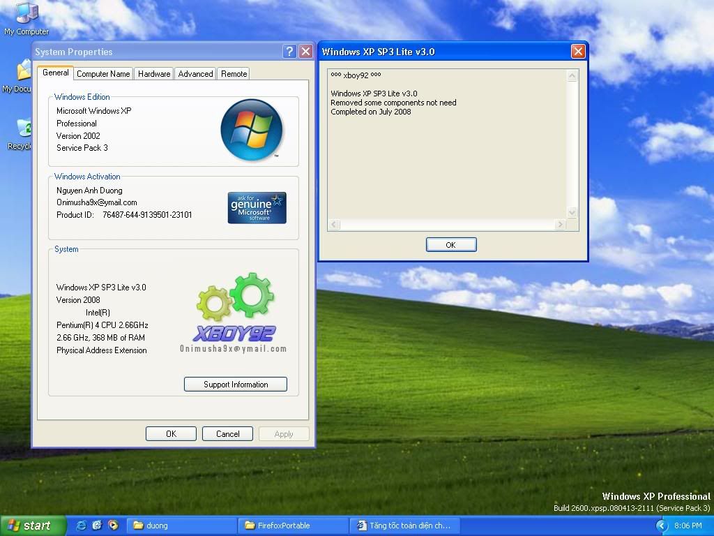 Windows Xp SP3