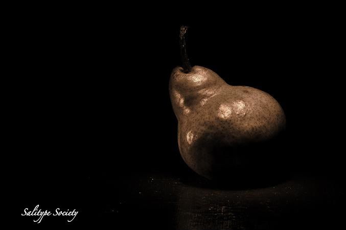 pear in sepia