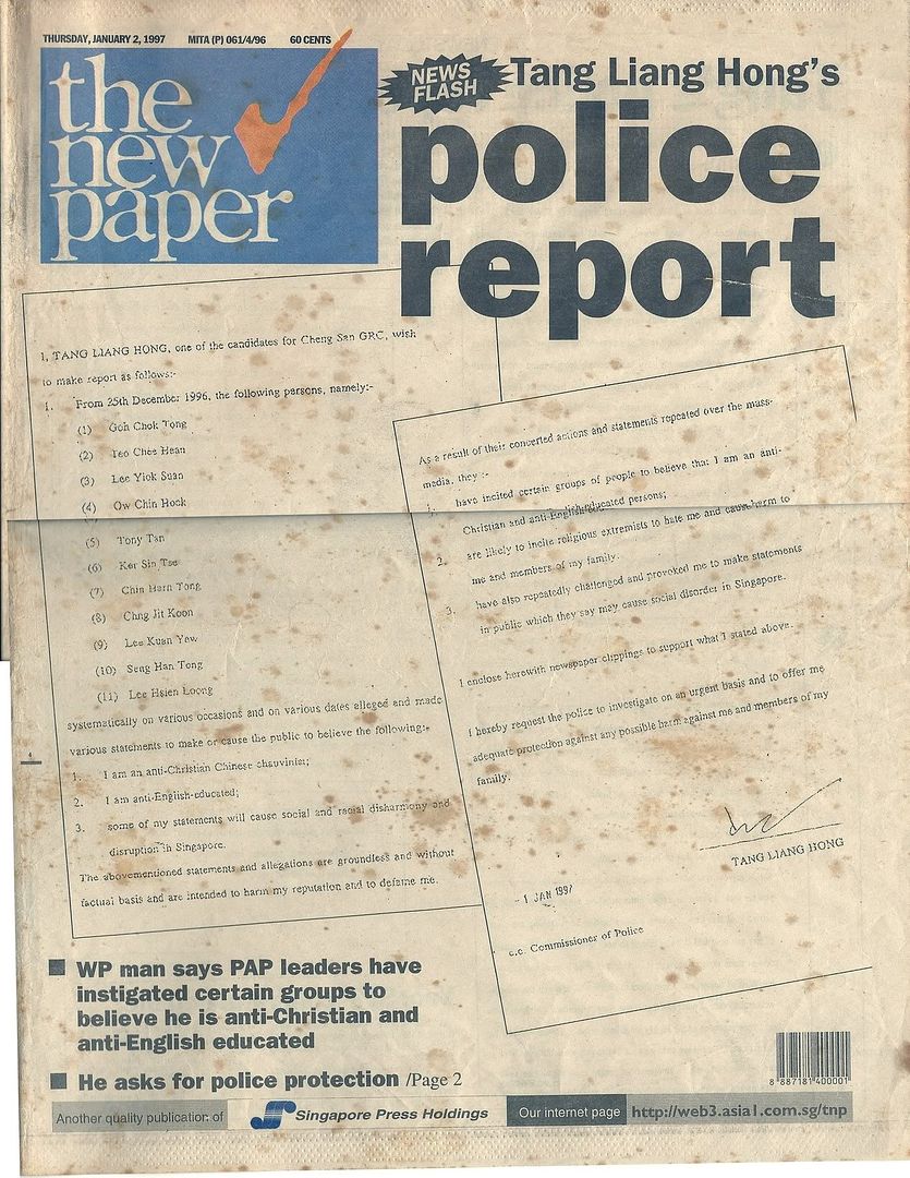 tang liang hong police report 1997