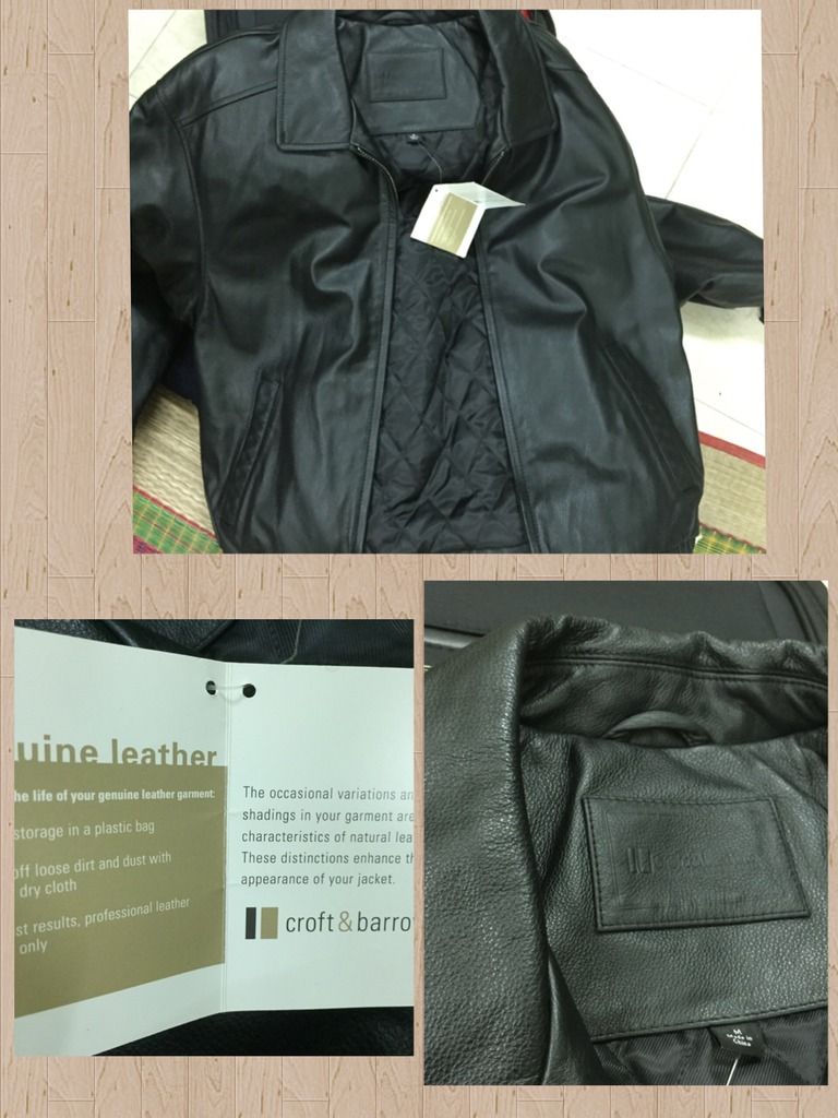 Thanh lý áo da thật nam size M (Mỹ, croft&barrow) new tag