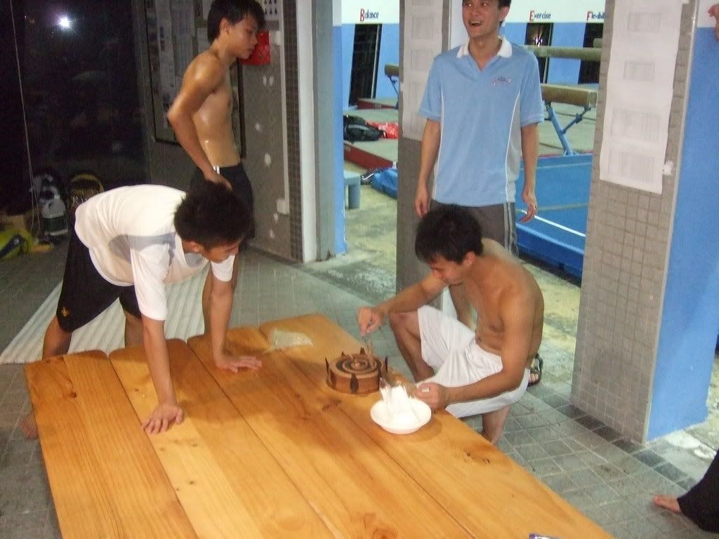 Still cutting the cake...