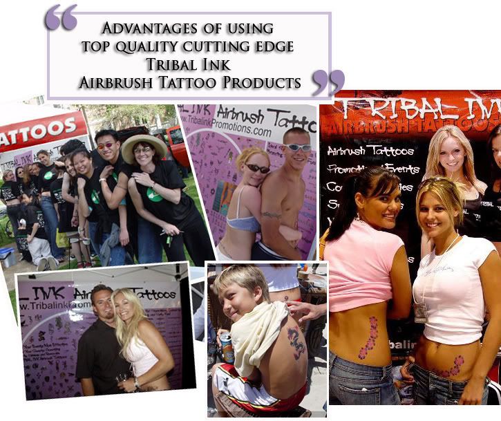 Call 1.866.433.0643 for more information. airbrush tattoos