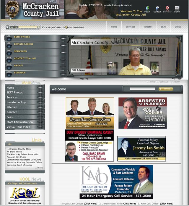 You Might Want To Go To The McCracken County, Kentucky Jail Web-Site.