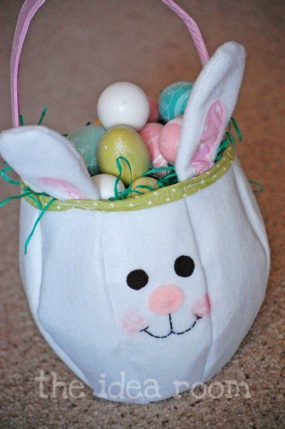 Easter Bunny Plush Basket - The Idea Room