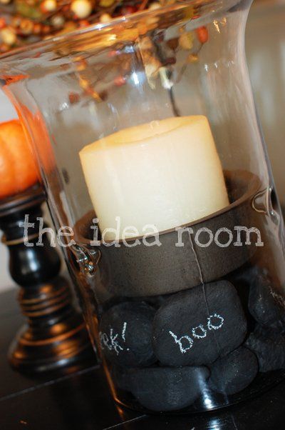 homemade chalkboard paint rocks