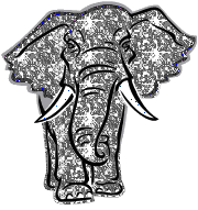 olifant met glitters