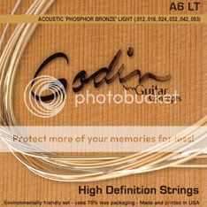   godin acoustic phosphor bronze medium high definition strings created