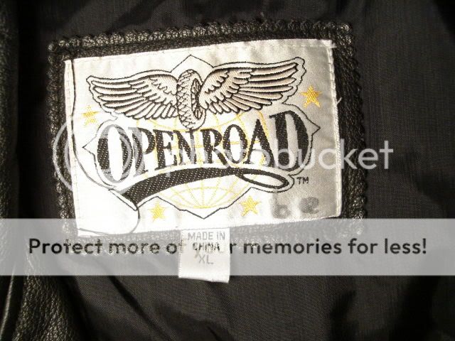 1980s Vintage OPEN ROAD Leather Motorcycle Jacket XL  