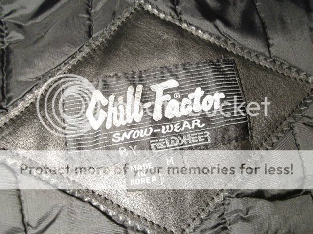 Vintage CHILL FACTOR Leather Snowmobile Jacket Mens M  